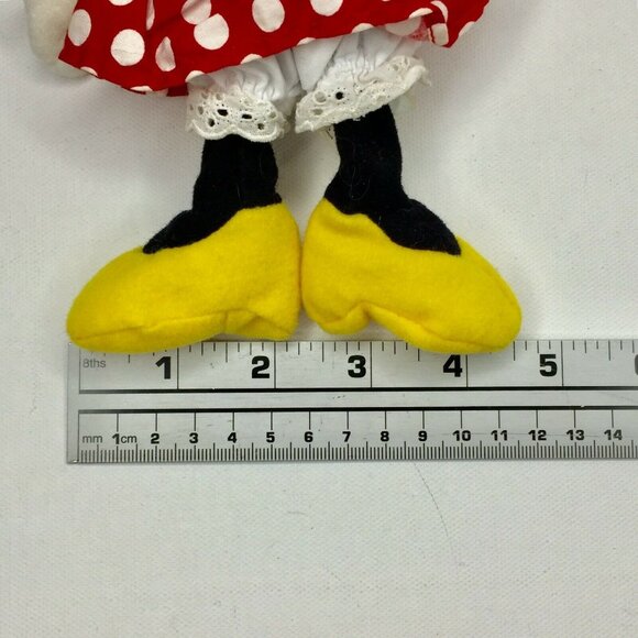 Disney Minnie Mouse Red Polka Dot Dress Mini 10" Bean Bag  Plush Stuffie Animal - Picture 7 of 9